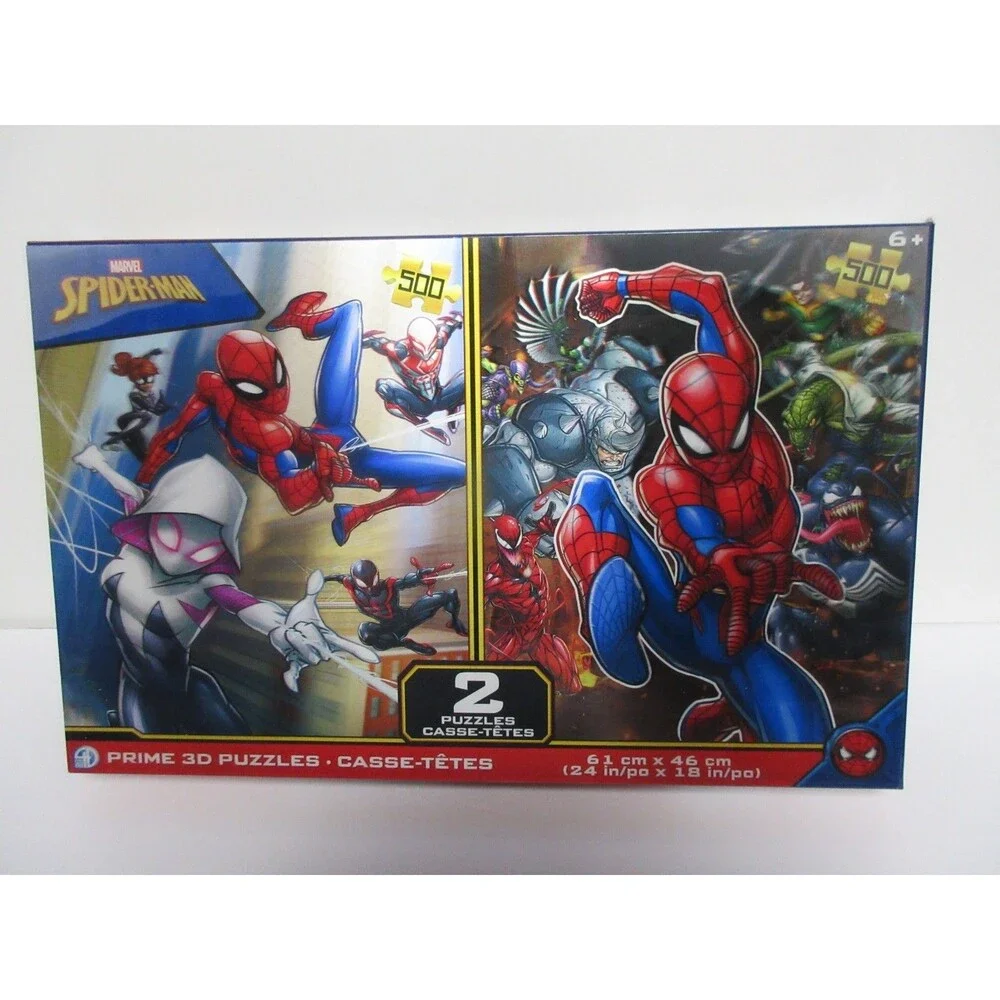 Marvel Spider-Man Prime 3D TWIN PACK Lenticular Puzzles of 500pcs 24x18
